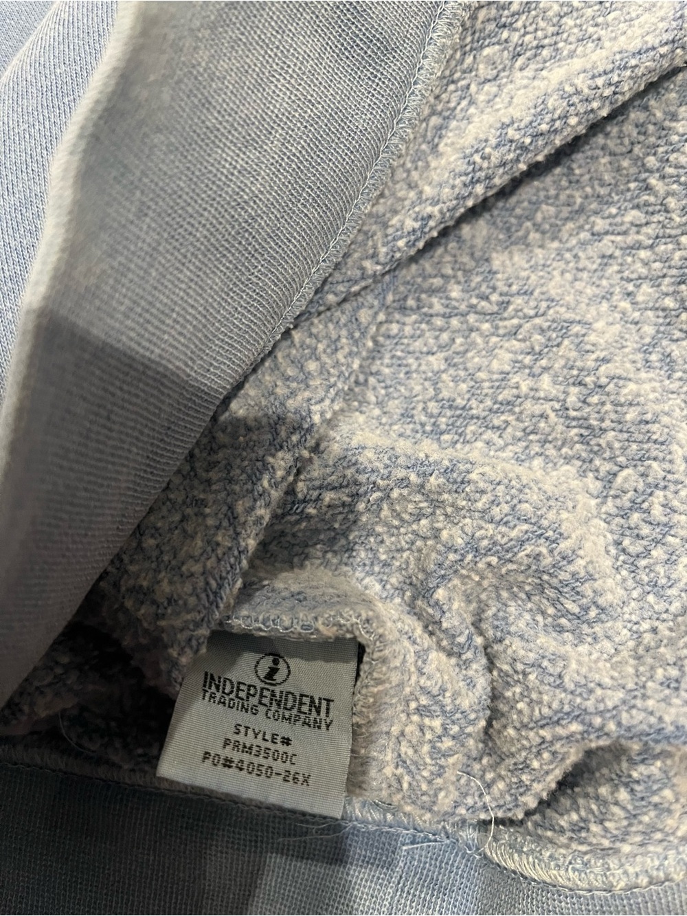 Soft Light Blue Crewneck Sweatshirt with Small Chest Graphic - Picture 6 of 9
